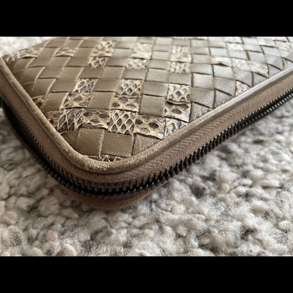 Authentic Bottega Veneta Python Zip Around Wallet - image 8